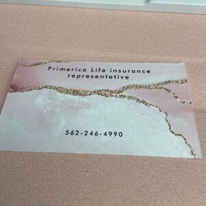Pink and Gold Business Card